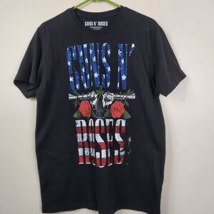 Guns N Roses Stars And Stripes Short Sleeve Frontside Graphic Tee Large
